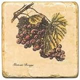 Wand Deko Fliese / Untersetzer Marmor Trauben 2 C