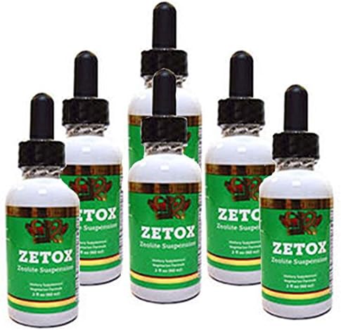 6 Bottles of Zetox-Liquid Zeolite Detox Supplement