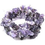 Amethyst chip bead stretch bracelet 7