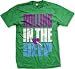 Rolling In The Deep Mens T-shirt, Hot Sexy Bold Trendy Statements Tee Shirt, Medium, Kelly