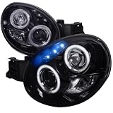 02-03 SUBARU IMPREZA WRX DUAL HALO LED GLOSSY BLACK PROJECTOR HEADLIGHTS by Spec-D Tuning