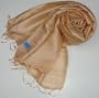 100% Silk Pashmina Shawl Wrap Throw - Beige Brown