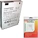 HQRP Replacement Li-Ion 359113-001 / 359114-001 / FA257A / FA258A Battery for HP iPaq hx4800 / hx4000 / hx4700 / hx4705 / hx4715 PDA + Back Cover (Black) plus HQRP Universal Screen Protector