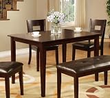 Wood Dining Table Sleek Brown Finish