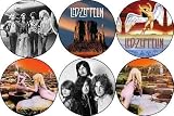 Set of 6 LED ZEPPELIN Pinback Buttons 1.25" Pins / Badges