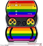 PSPgo Skin and Screen Protector Kit - Rainbow Stripes fits Sony PSP go