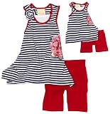 Dollie & Me Girls 2-6x Asymmetrical Tank With Bike Short