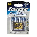 Energizer AA 1.5V Ultimate Lithium (Paquet de 4 piles)par Energizer
