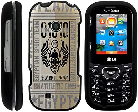 LG Cosmos 3 , 2 Piece Hard Snap On Case + Screen Protector Film + Stylus Pen Black LG VN251s by MINITURTLE - Egypt Sports Team