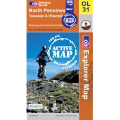 North Pennines - Teesdale and Weardale (OS Explorer Map Active)