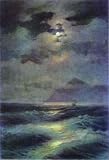 Aivazovsky, Ivan - View of the Sea by Moonlight. Hand Painted Reproduction Oil on canvas