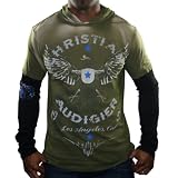 CHRISTIANAUDIGIEREdHardyHoodedFalconMensLongSleeveHoodieT-Shirt