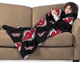 New Jersey Devils Youth Comfy Throw Blanket with Sleeves