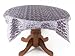 Pack of 2 Garden Getaway Silver Quilted Embroidered Square Tablecloths 54"