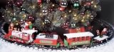 19th Century Style Animated Musical Christmas Locomotive Train Set