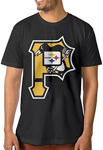 Man Pittsburgh Steelers Penguins Pirates Logo Tshirt Black