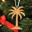 Hand Carved Olive Wood Palm Tree Ornament