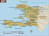 Map of Haiti, Caribbean Photographic Poster Print, 24x18