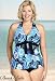 Beach Belle Bubble Blooms Plus Size Halter Tankini Swimsuit - Women`s Swimsuit Plus Size Swimsuit