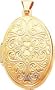 14K Gold Scrolled Flower Locket Pendant Jewelry New