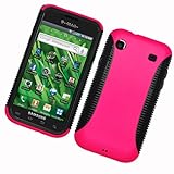 Samsung T959 T-959 Vibrant Galaxy S Solid Hot Pink and Black Silicone Skin  ....