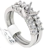 1.00CT SI Diamond Engagement Matching Wedding Ring Set