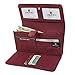 Mundi File Master Womens RFID Blocking Wallet Clutch Organizer With Change Pocket (Red)