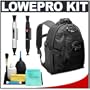 Lowepro Mini Trekker AW (Black) Backpack + Accessory Kit for Canon Rebel XSi, XS, T1i, XTi, 50D, 7D, Nikon D40, D60, D3000, D5000, D90, D300, D300s, D700, Olympus Evolt E-30, E-450, E-520, E-620, and Sony Alpha A230, A330, A380, A500, A550, A700 Digital SLR Cameras