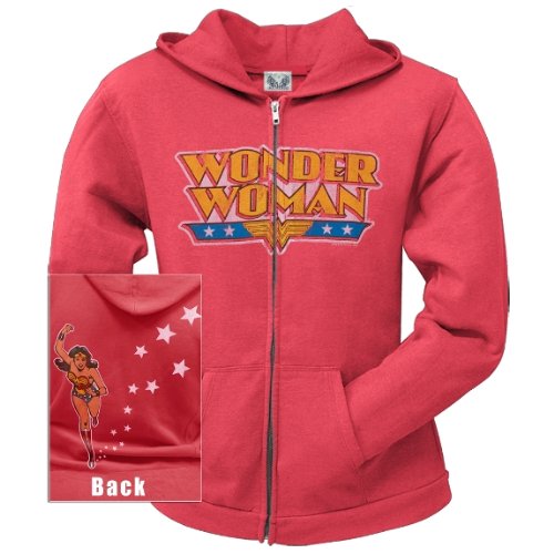  Wonder Woman - Stars Ladies Zip Up Hoodie