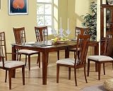 Ethan Collection Solid Hardwood Dark Brown Finish Dining Table