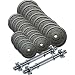 70 KG KURZHANTELSET 2 x KURZHANTELN � 42 cm / 8 X 5 KG / 8 X 2,5 KG / 4 X 1,25 GUSS