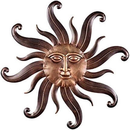 Metal Sunface Wall Decor (Large 27" Diameter)