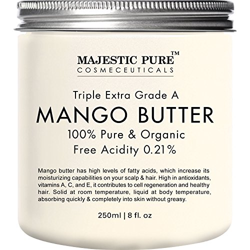 Majestic pure raw mango butter, organic premium grade f…