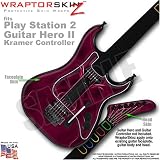 PS2 Guitar Hero II ( 2 ) Kramer Guitar Abstract 01 Pink WraptorSkinz TM Faceplate Skin by TuneTattooz TM
