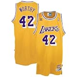 James Worthy Jersey: adidas Gold Throwback Swingman #42 Los Angeles Lakers Jersey