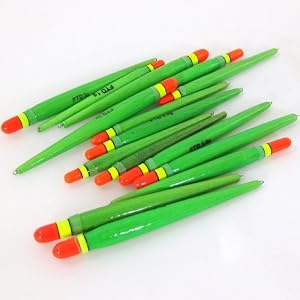 15 FTD Fishing Floats - Trotting Set (5 x 1,2 & 3g) Green