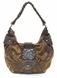 Guess - Guess Brown Regal Hobo Vinyl Handbag