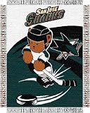 NHL San Jose Sharks 36-Inch-by-46-Inch Woven Jacquard Baby Throw