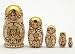 Woodburned Church Russian Nesting Doll 5pc./4"