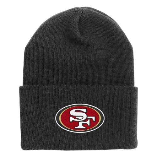 NFL Men's End Zone Cuffed Knit Hat - K010Z (San Francisco 49ers, One Size Fits All)