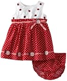 Blueberi Boulevard Baby-girls Newborn Pindot Ladybug Sundress