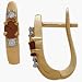 10 Karat Yellow Gold Garnet Gemstone & Diamond Earrings