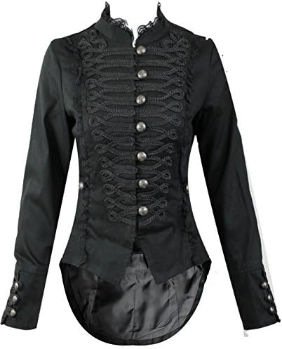 H&amp;R Women's Steampunk Gothic Parade Long Tail Coat (6)