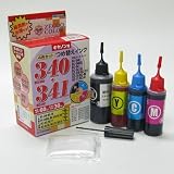 【ZCC340BCL】キャノン用詰替えインク【BC-340／BC-341／BC-310／BC-311/BC-90／BC-91／BC-70／BC-71対応】(4色、器具付）