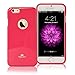 GOOSPERY Pearl Jelly for Apple iPhone 6S Case (2015) iPhone 6 Case (2014) Slim Thin Rubber Case (Hot Pink)