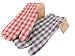 One Red and One Blue Gingham Oven Mitt Potholder Gloves French Country Style