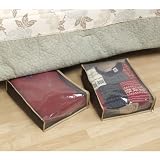 Household Essentials Sweater Storage Bag, Coffee Linen, Set of 2