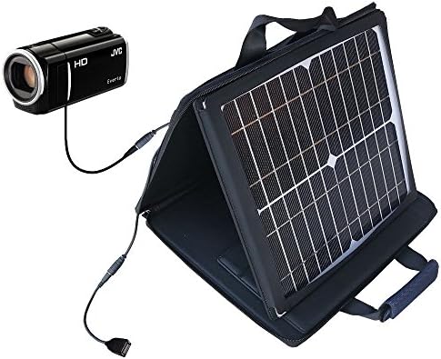 JVC Everio GZ-HM35 compatible SunVolt Portable High Power Solar Charger by Gomadic - Outlet- speed charge for multiple gadgets