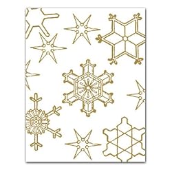 Gold Snowflakes - Gift Enclosure Cards (set of 12)