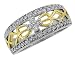 Vintage Diamond Ring 1/3 Carat (ctw) in 14K White and Yellow Gold